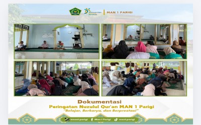 Keluarga Besar MAN 1 Parigi Peringati Malam Nuzulul Quran
